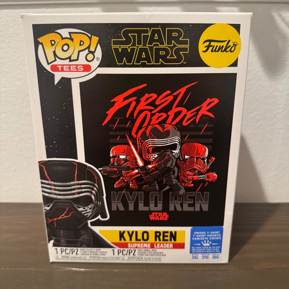 Funko Pop! Star Wars Kylo Ren Supreme Leader Pop Tees Empty Box Black 2XL